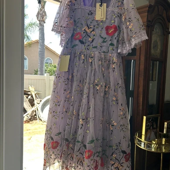 JessaKae Purple Floral Wedding Dress - Picture 3 of 5